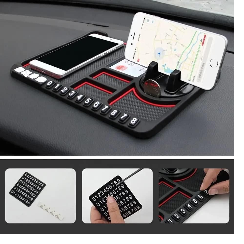 Multifunction Phone Holder Anti-Slip Silicone Pad and Car Mobile Holders for Car Dashboard