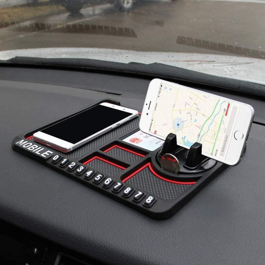 Multifunction Phone Holder Anti-Slip Silicone Pad and Car Mobile Holders for Car Dashboard