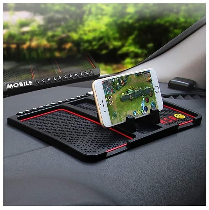 Multifunction Phone Holder Anti-Slip Silicone Pad and Car Mobile Holders for Car Dashboard